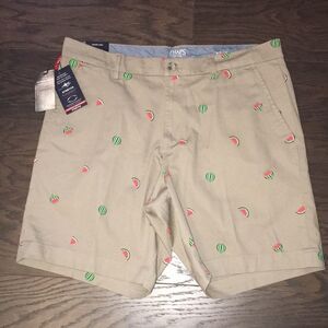 New Chaps Watermelon Sugar 9” Khaki Chino Comfort shorts-36 Harry Styles Loves